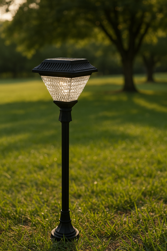 AG aydınlatma CT-7317 Solar LED Çim Direği | 30W Güneş Enerjili IP64 Bahçe Lambası