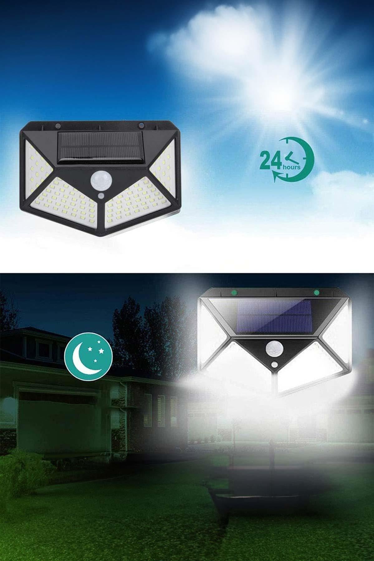 AG aydınlatma 100 LED’li Solar Hareket Sensörlü Bahçe Lambası | 20W | IP65 | 3 Modlu Akıllı Aydınlatma