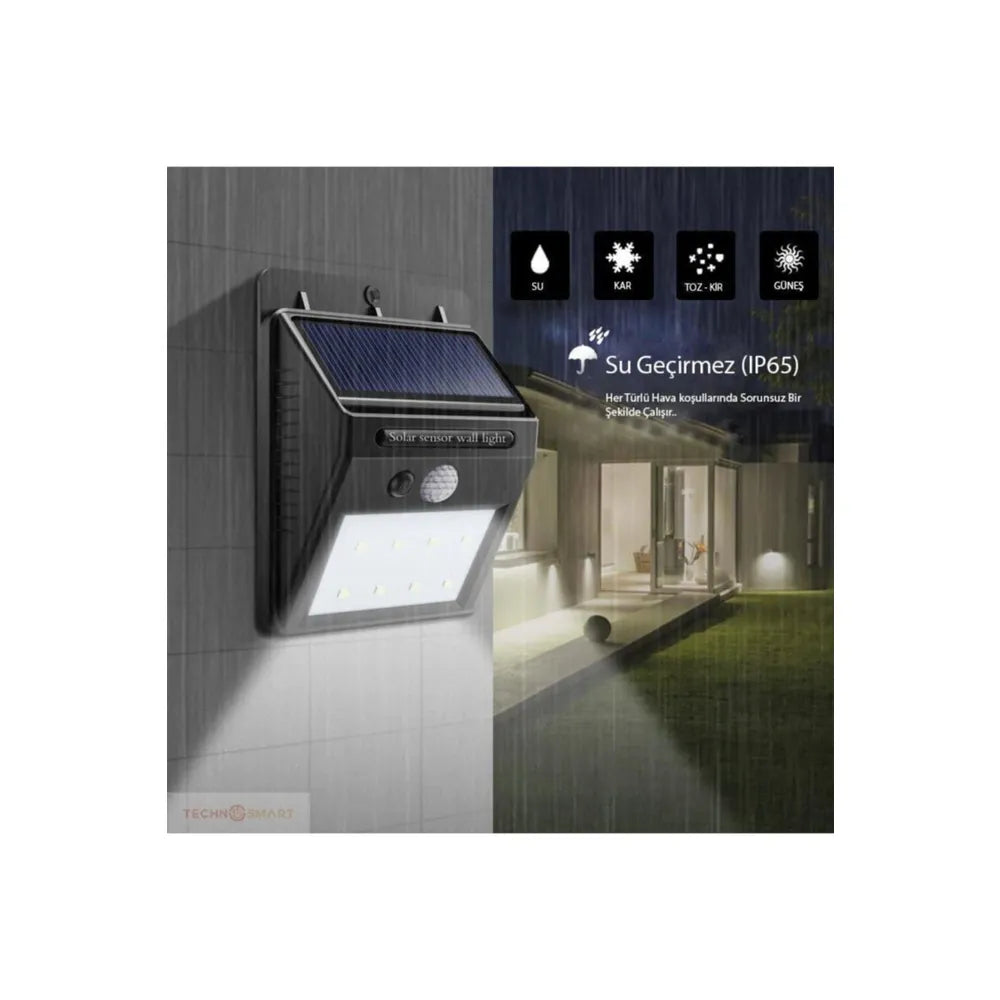 AG aydınlatma Noas Solar Güneş Neptün Duvar Paneli | 20W | 1600 Lümen | IP65 | YL84-2001-S