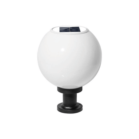 Solar LED Bahçe Armatürü – 250mm Cam Küre | IP65 Su Geçirmez