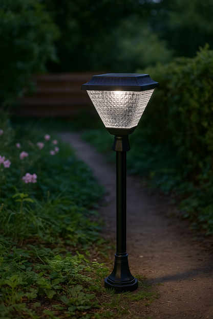AG aydınlatma CT-7317 Solar LED Çim Direği | 30W Güneş Enerjili IP64 Bahçe Lambası